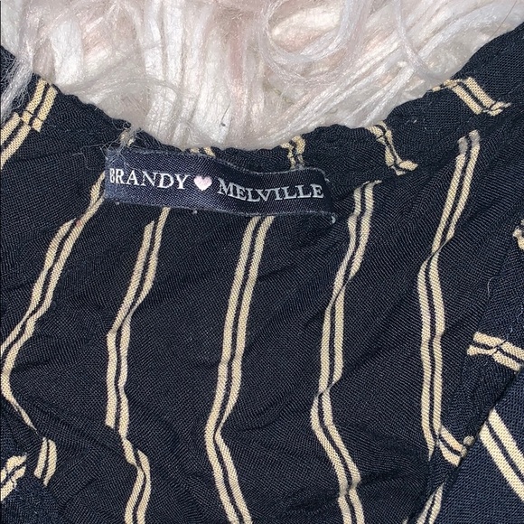 off the shoulder striped brandy top - Picture 2 of 2